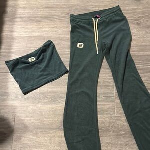Edikted low rose terry sweatpants and top set  tube top Green Sweatpants XS